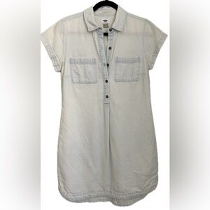 White jean summer dress